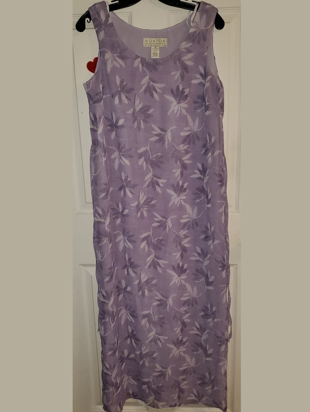 Vintage Norton McNaughton Pastel Floral Sleeveless Maxi Dress with Leg Slit